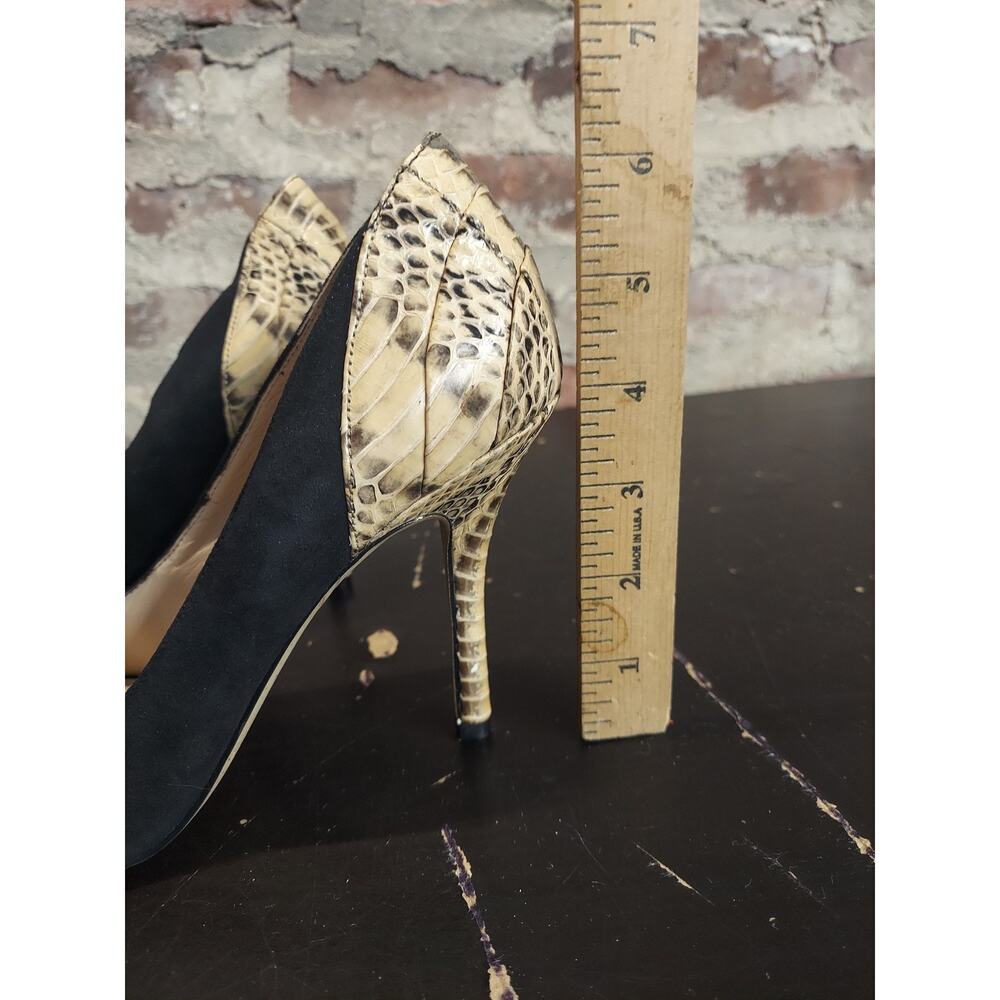 Enzo Angiolini Womens Pumps 8.5M Suede Snakeskin Pointed Toe Stiletto Heels - Picture 7 of 7
